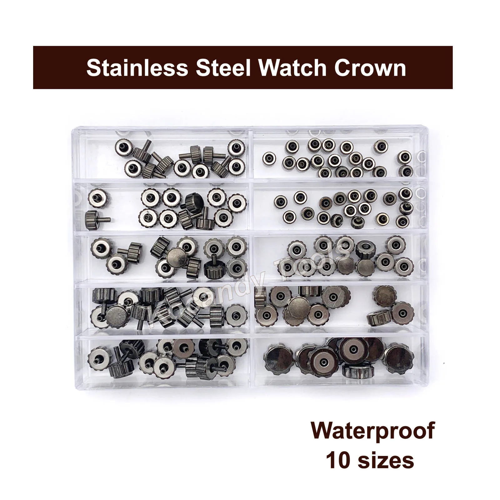 Водонепроницаемые запасные части для короны часов набор ремонта в ассортименте
