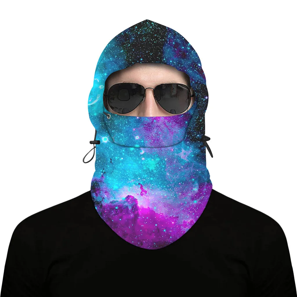 

#R40 Tie Dye Print Outdoor Cycling Hiking Scarves Hooded Windproof Sun Protection Face Cover Scarf Sports Safety Face Headwear