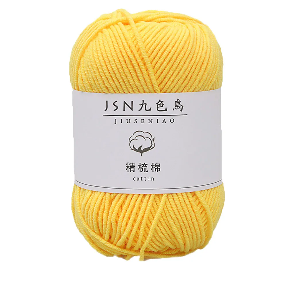 Детская молочная хлопковая пряжа для вязания крючком шерстяная Толстая теплая