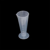 1pc 100ml transparent plastic cone measuring cup with scale graduated cylinders school laboratory kitchen measure accessories