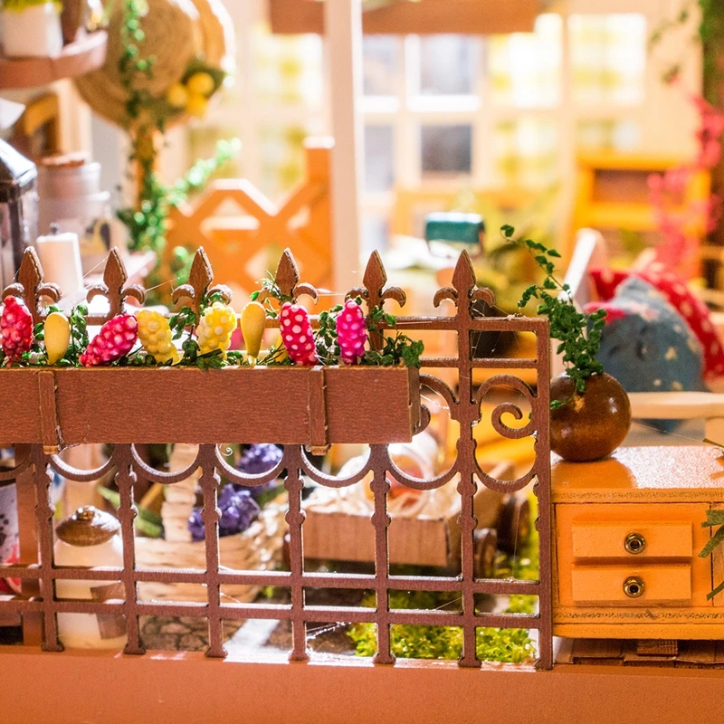

DIY House With Furniture Study Room Simons Coffee Children Adult Doll House Miniature Dollhouse Wooden Kits Toy