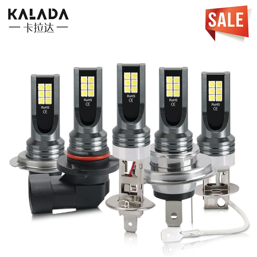 

1pc Super Bright Car Led Fog Lights H1 H3 H4 H7 H11 For Auto Led Daytime Running Headlights Motorcycle Signal Bulbs White DC 12V