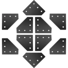 10 шт., набор алюминиевых планшетов с 5 отверстиями 2020 дюйма, 10 шт., L-образный алюминиевый профильный коннектор, внешняя Соединительная пластина