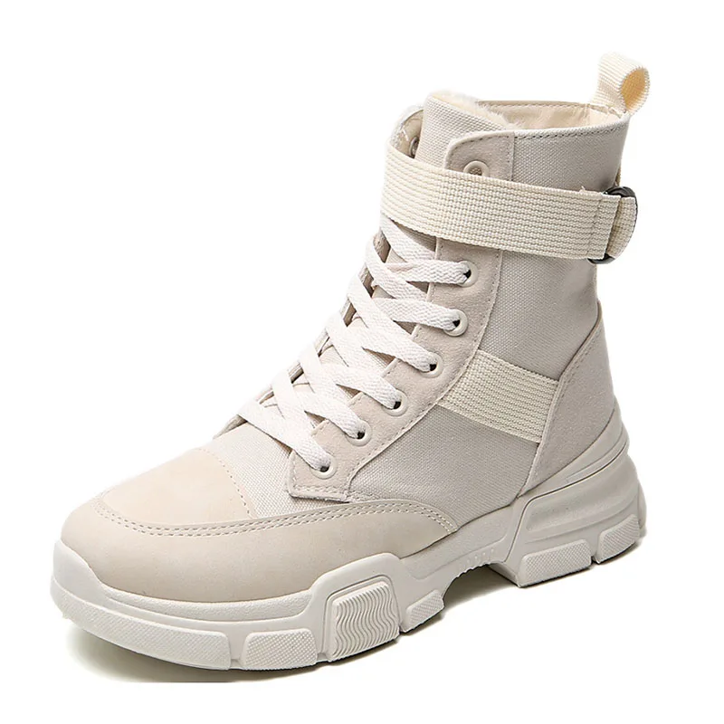 Зимние ботинки бархатная зимняя обувь на толстой платформе ботильоны