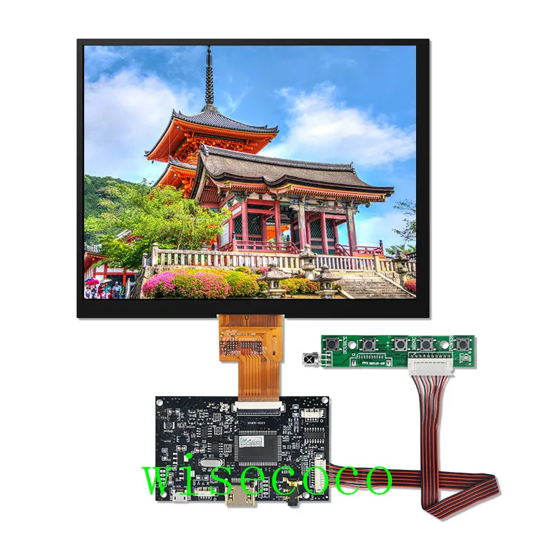 

LVDS/AV Control Driver Board + 8"inch HJ080IA-01E 1024*768 IPS high-definition LCD Display For Raspberry Pi