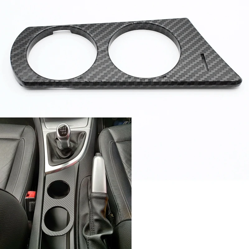 

Car Carbon Fiber Front Center Console Drinks Water Cup Holder Bracket for -BMW 1 Series E81 E82 E87 E88 2004-2011 RHD
