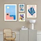 Розовые оранжевые синие плакаты и принты Matisse, Картина на холсте с изображением цветка Сен-Тропе, картины на стену в скандинавском стиле, домашний декор