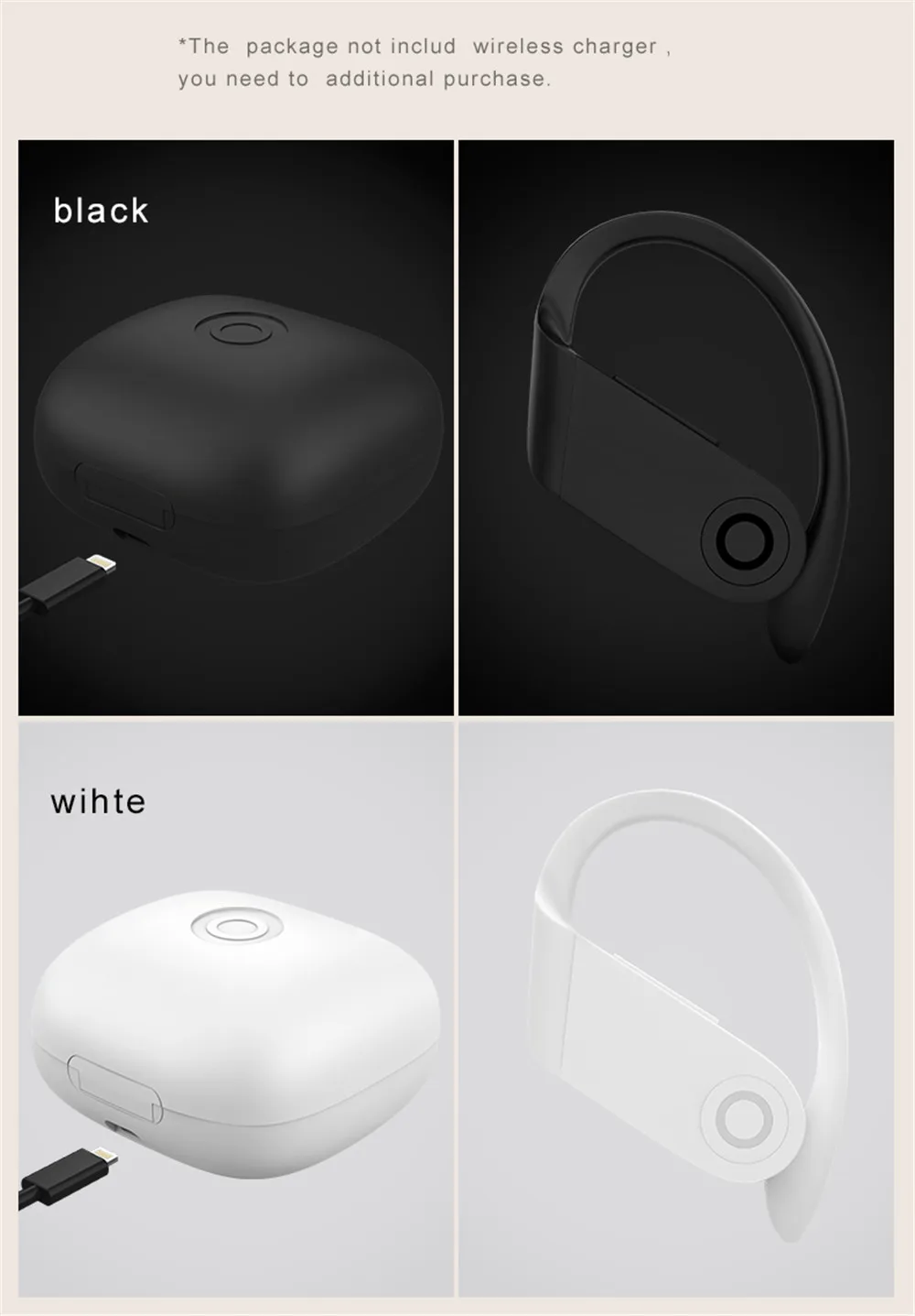 B10 True TWS беспроводные наушники Bluetooth 5,0 спортивные наушники с Ушными крючками водонепроницаемые наушники Беспроводная зарядка стерео гарнитура PK Q62
