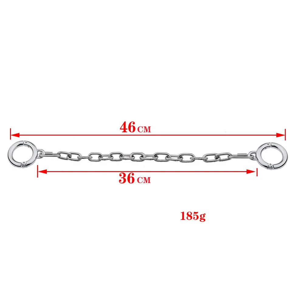 Наручники из нержавеющей стали для БДСМ бондажа с металлической цепочкой