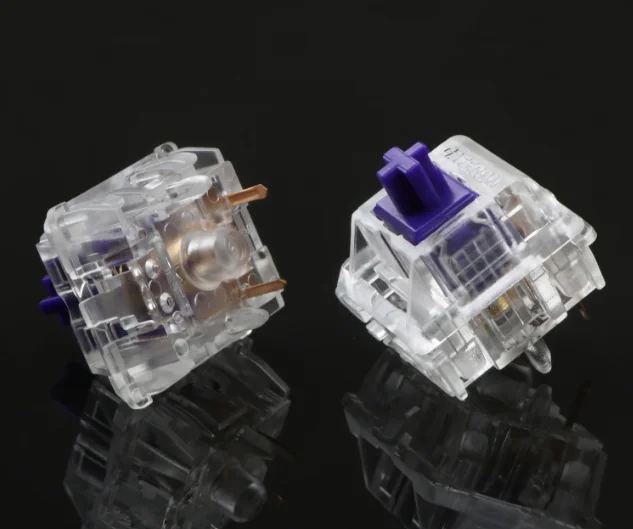 Zealio переключатели (тактильные) фиолетовый 62g 65g 67g 78g прозрачный корпус для