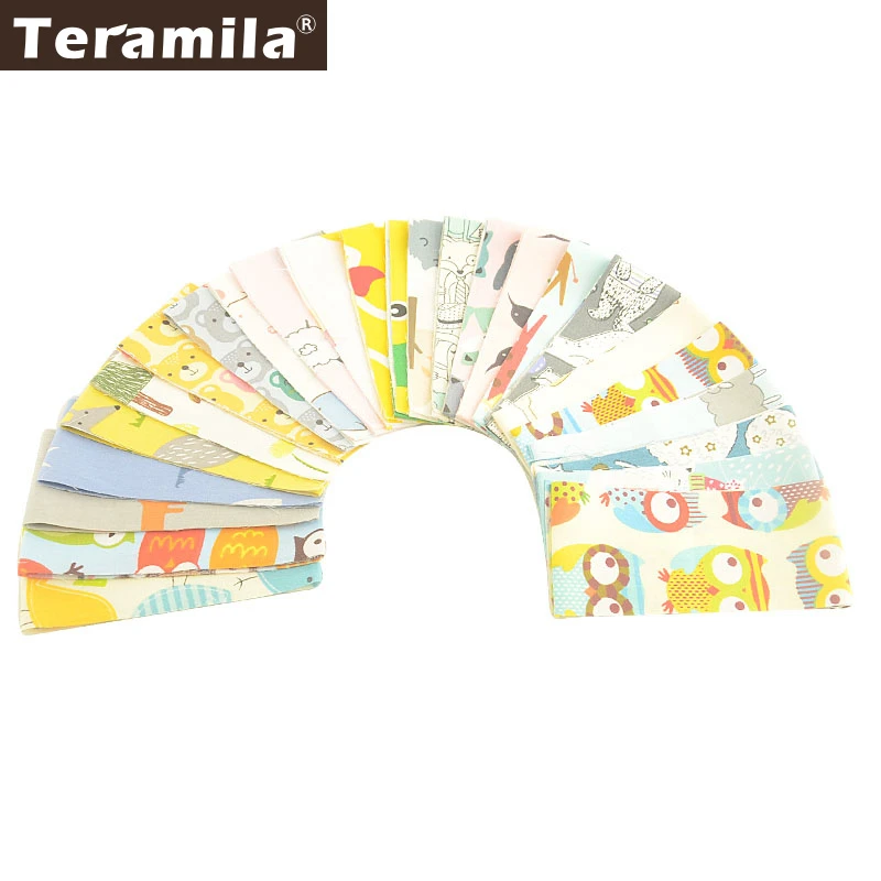 Teramila животный мультфильм 100% хлопок ткань 5x50 см желе рулон полосы Telas Сделай Сам