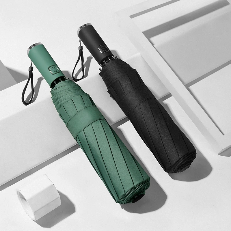 

Automatic Rain Umbrella Double Dual-Purpose Wind-Resistant S Umbrella Folding Oversized Student Reinforcement Simple umbrellas