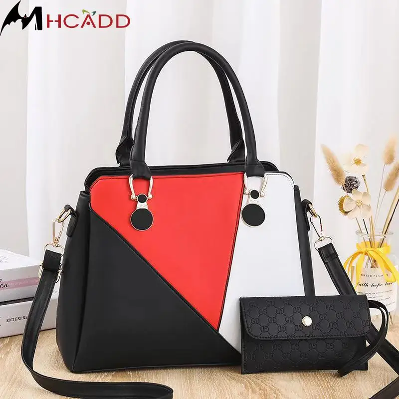 

Повседневная кожаная сумка-тоут на плечо, модные сумки через плечо, Роскошные Дизайнерские Большие дамские сумочки, 2021