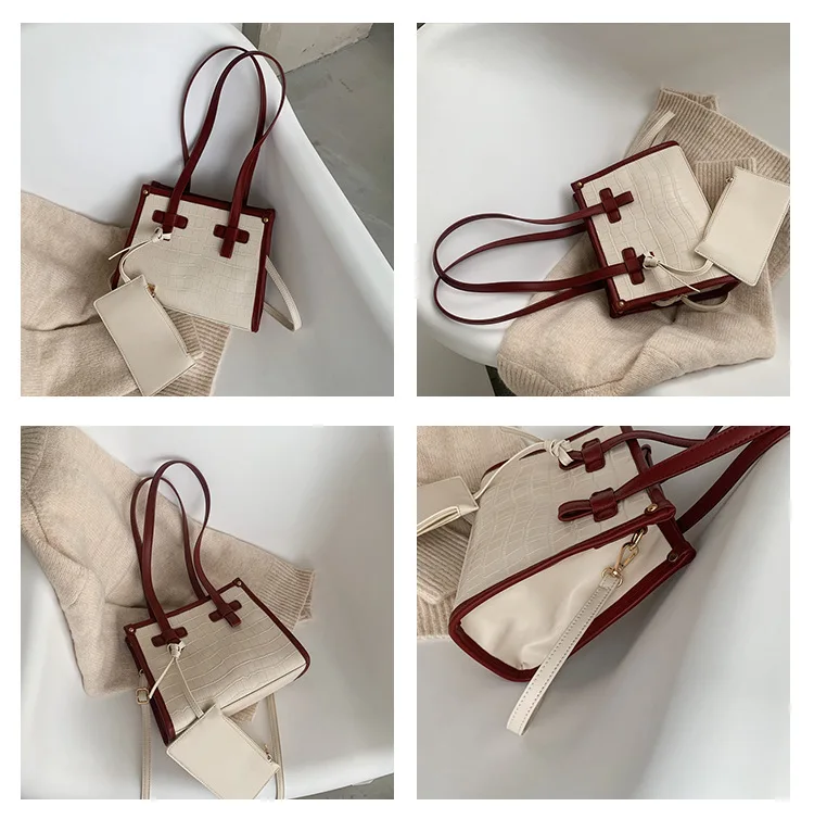 

Crocodile Pattern Tote Bags Crossbody Bags For Women 2020 Handbag Small Bag PU Leather Hand Bag Ladies Designer Shoulder Bags