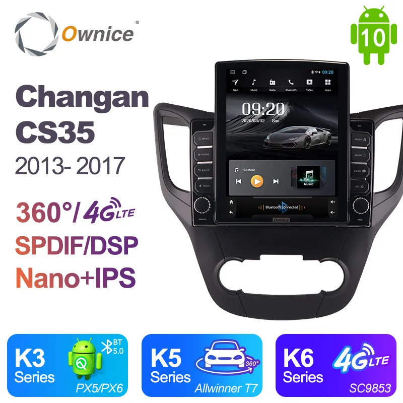 

Автомагнитола Ownice, Android 10,0, с 8-ядерным процессором, GPS, 4G, LTE, в стиле Tesla, для Changan CS35 2013 - 2017