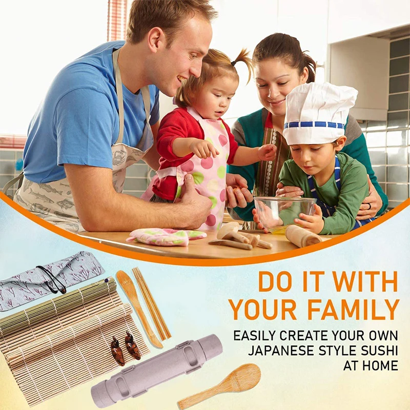 

Набор оборудования для приготовления суши, японские рисовые шарики, устройство для быстрого приготовления суши, роликовая форма для суши, м...
