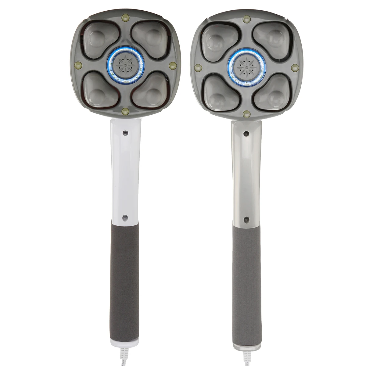 

Electric Handheld Massager Four Head Machine Full Body Neck Vertebra Back Muscle Relax Vibrating Deep Tissue Massage Health Care