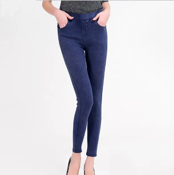 

Women Plus Size Denim Pencil Pants Ealstic Waist Stretch Skinny Black Blue Jeans Pantalon Femme Elastic Jean Woman 5XL 6XL
