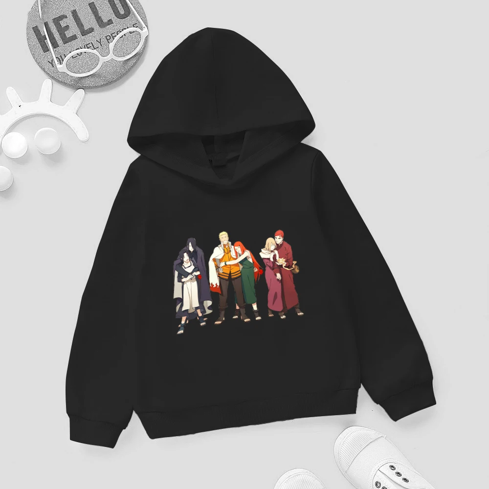

Fun Childrens Hoodies Boys/Girls Sweatshirt Harajuku Kids Hooded Autumn Winter Pullovers Kakash Hip Hop Child Tracksuit 4-14T