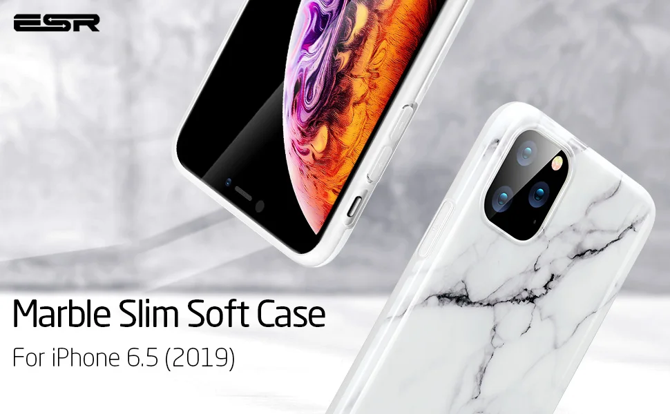 Чехол ESR для iPhone 11 Pro Max, тонкий мягкий, гибкий, из ТПУ чехол с мраморным рисунком для iPhone 11 11 Pro, аксессуары для телефонов