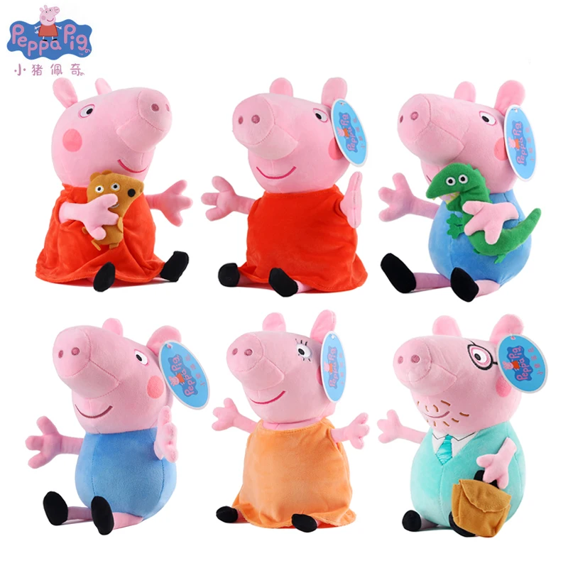 19/30 см Подлинная Свинка Пеппа маленькая девочка Джордж свинка кошелек плюшевая
