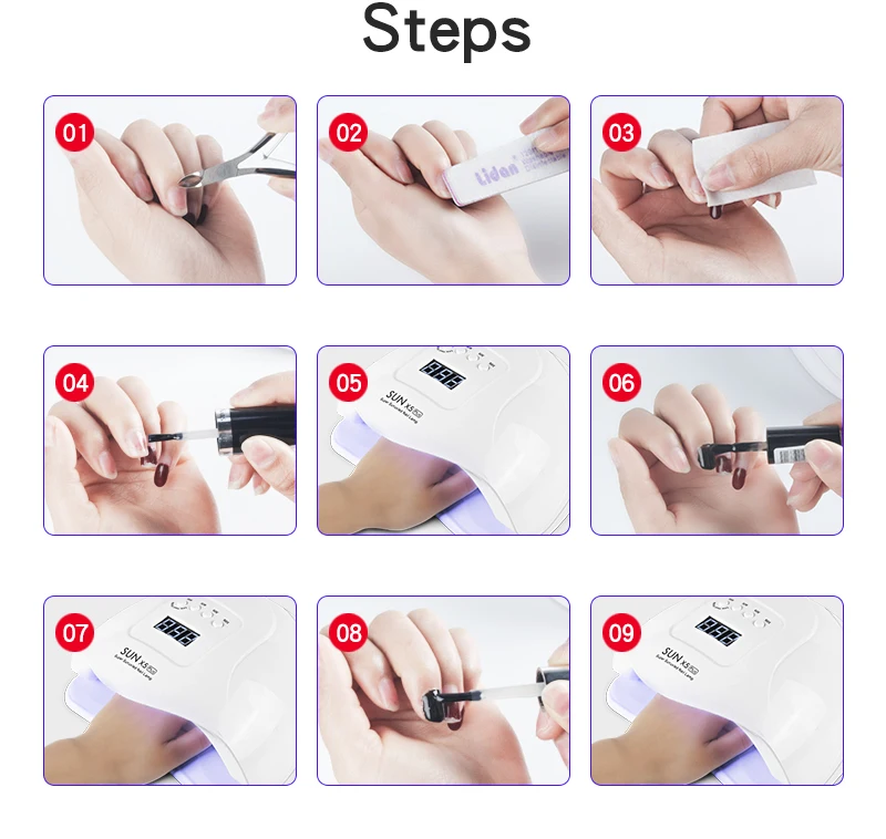 

LED lamp Infrared Sensing Manicure Dryer Gel Polish Portable Fast Smart Nail Art Equipment 99s definite Time Painless bake mode