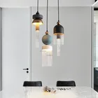 Светодиодный подвесной светильник в скандинавском стиле, стеклянная лампа в стиле лофт, осветительные приборы для ресторана, аксессуары для кухни