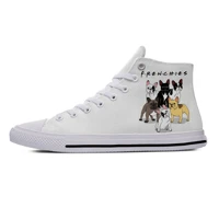 dog french bulldog frenchies cartoon hot fashion casual cloth shoes high top lightweight breathable 3d print men women sneakers