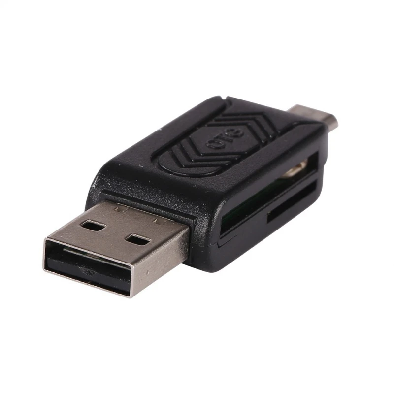 Кардридер 2 в 1 4 цвета USB OTG Micro TF/SD удлинитель для телефона переходник смартфонов и