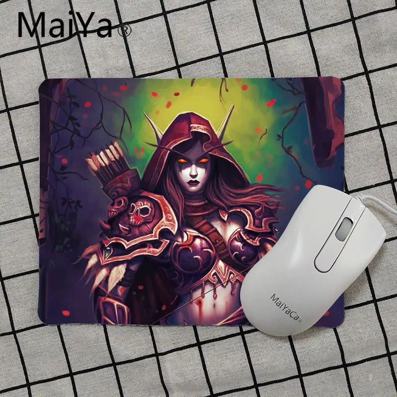 No Lock Edge18x22cm Maiya высокое качество WOW World Of Warcraft Sylvanas красивый коврик для мышки в стиле аниме подставка под руку мышь - Цвет: No Lock Edge18x22cm