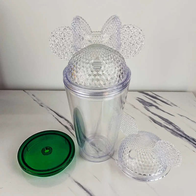 16 унций 20 24 унции на заказ самодельная прозрачная двойная пластиковая стеклянная