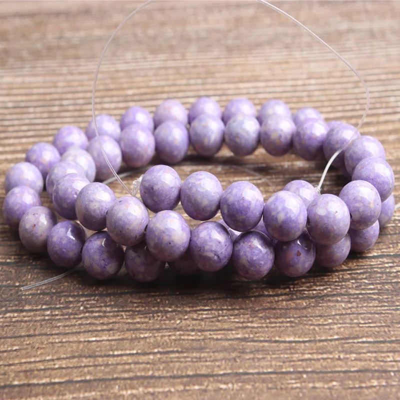 Lan Li модные натуральные ювелирные изделия фиолетовый окаменение свободные