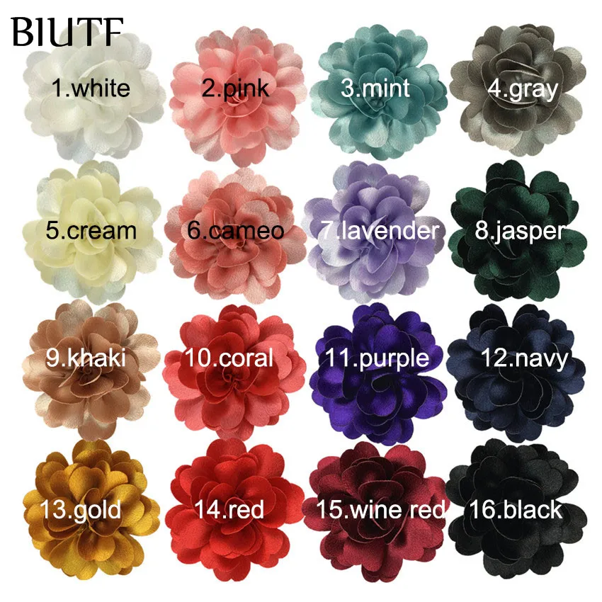 100 шт./лот оптовая продажа шикарный тканевый цветочный принт с/без заколки для