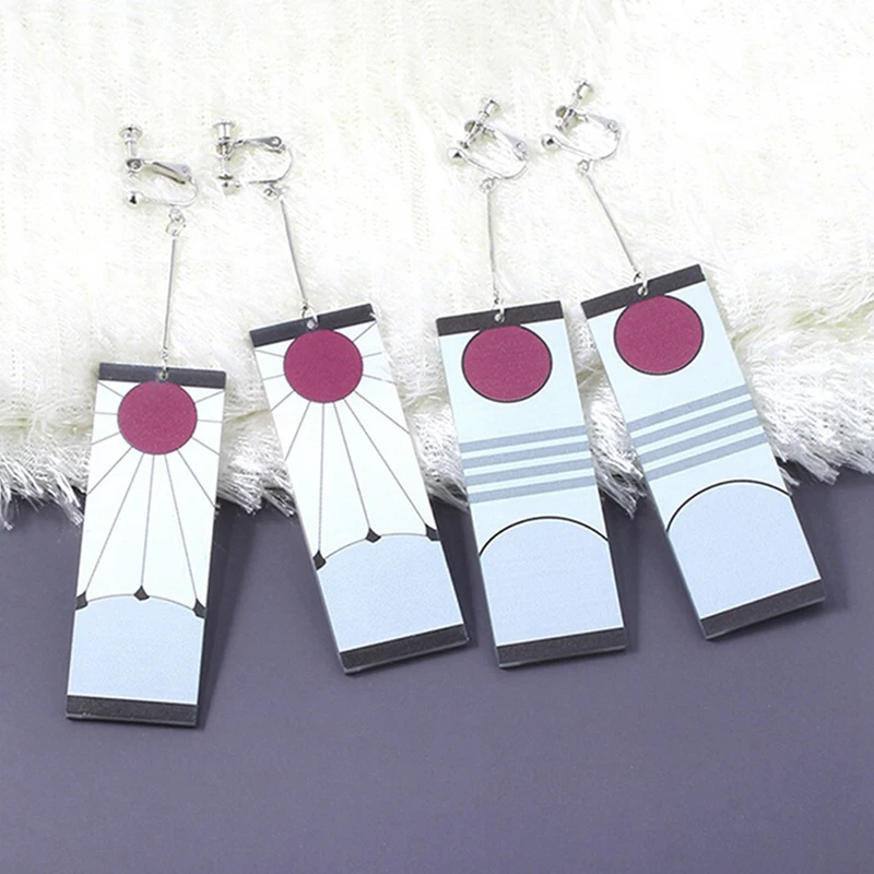 

Trumpet Drop Earrings Anime Acrylic Demon Slayer Blade of Ghost Earings