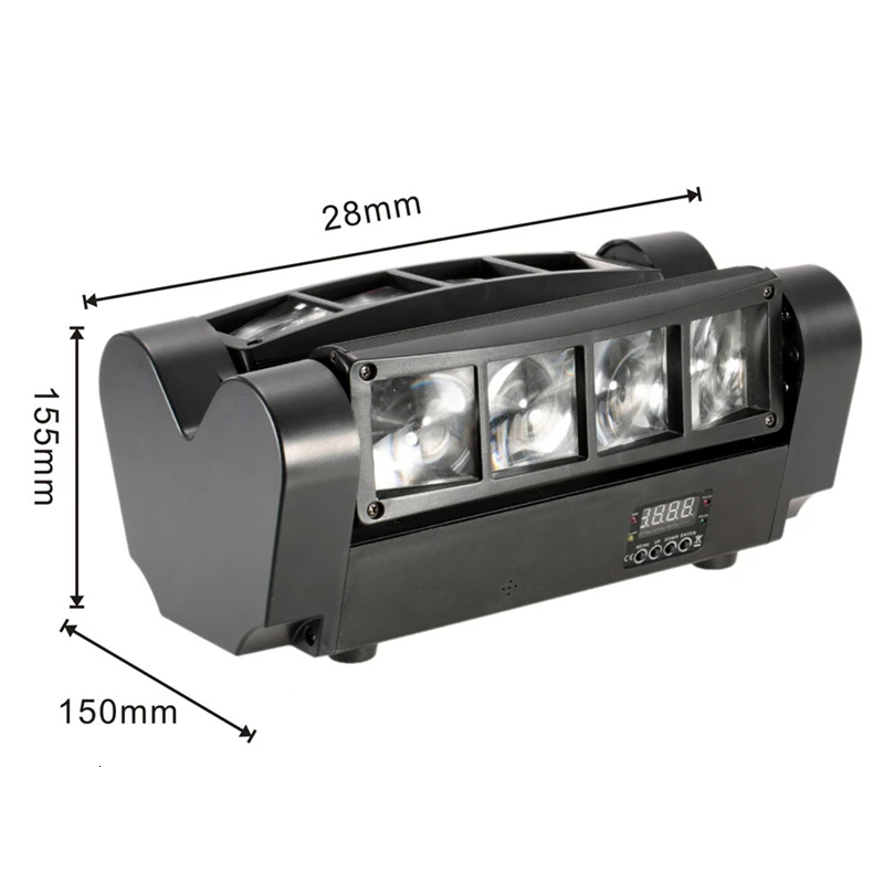 Светодиодный светильник с подвижной головкой мини-паук дискотека 8x3 W RGBW 4 цвета
