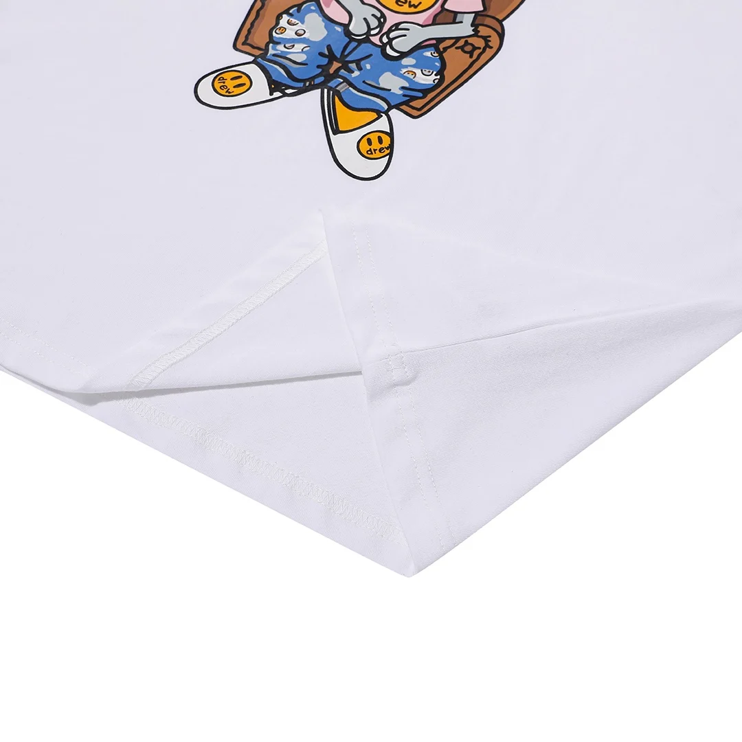 

21ss Drew House New Arrival Rabbit Print T shirts Men Women Hiphop Streetwear Top Tees Cotton Casual T shirt Male