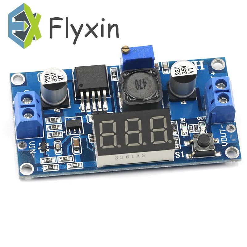 DC понижающий модуль преобразователя LM2596 регулятор напряжения + светодиодный