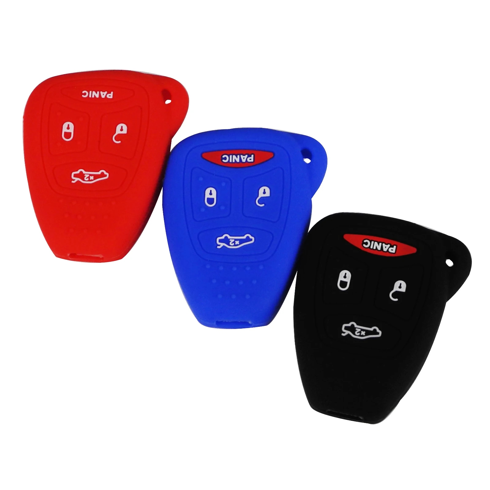

Kutery 4 Buttons Remote Key Case Silicone Protect Shell For Dodge Charger Durango Magnum Chrysler 300 Aspen Jeep Grand