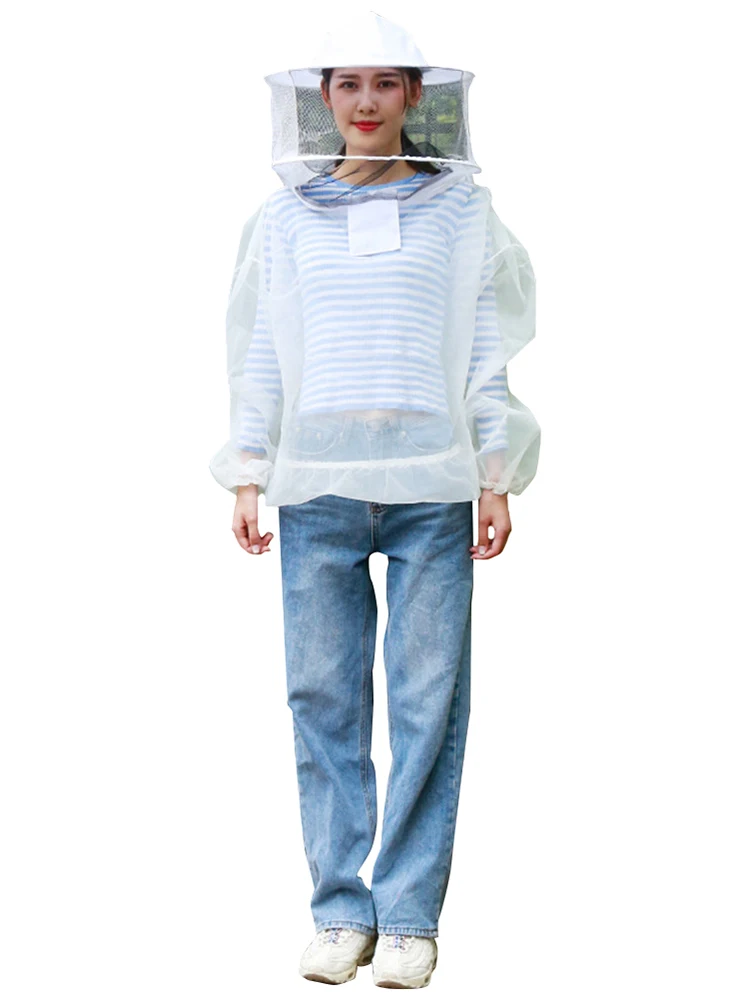 

Beekeeping Suit Outfit Detachable Hood For Bee Keepers Beginner Smock Equipment Breathable Beekeeper Protective Clothing