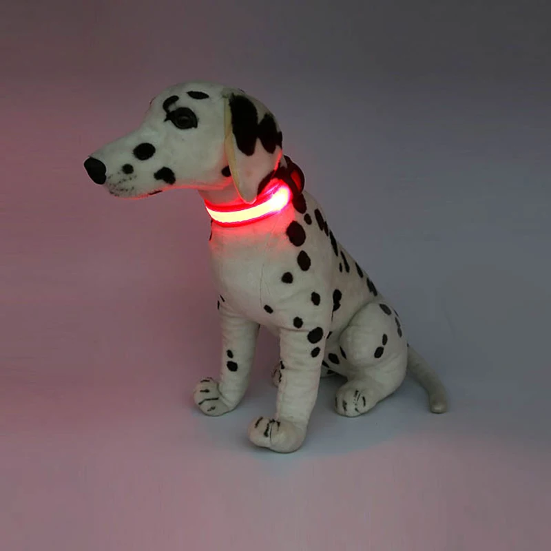 Светодиодный ошейник для собак светильник светящийся светящееся ожерелье