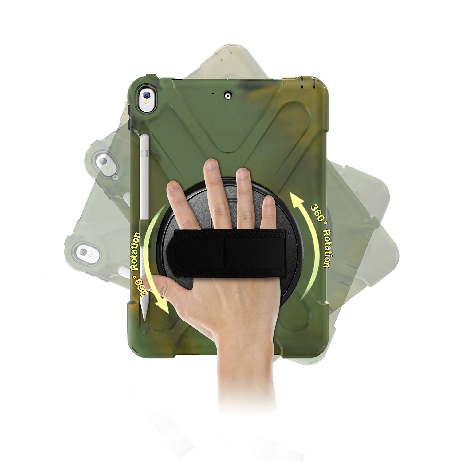 Чехол для iPad Air3 10,5 дюймов 360 Вращающийся чехол Подставка для планшета ударопрочный Прочный чехол на плечо для iPad Pro 10,5 чехол
