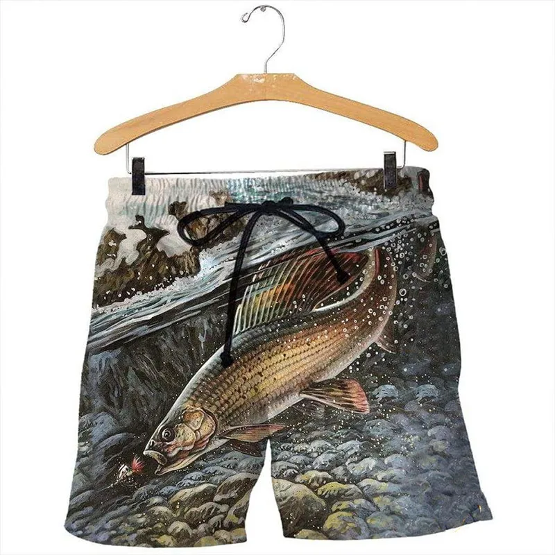 

Latest 3D overall printing fishing shorts fashion fishing art shorts
