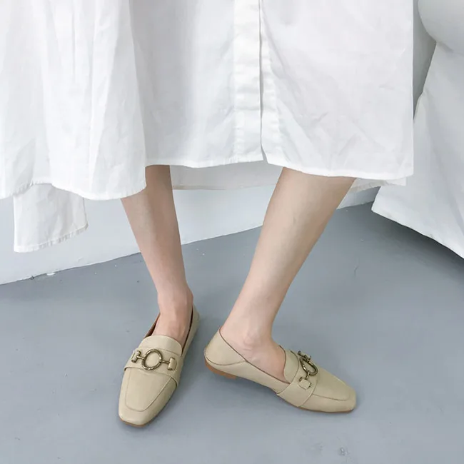 Boussac/однотонные туфли на плоской подошве в стиле ретро квадратном каблуке