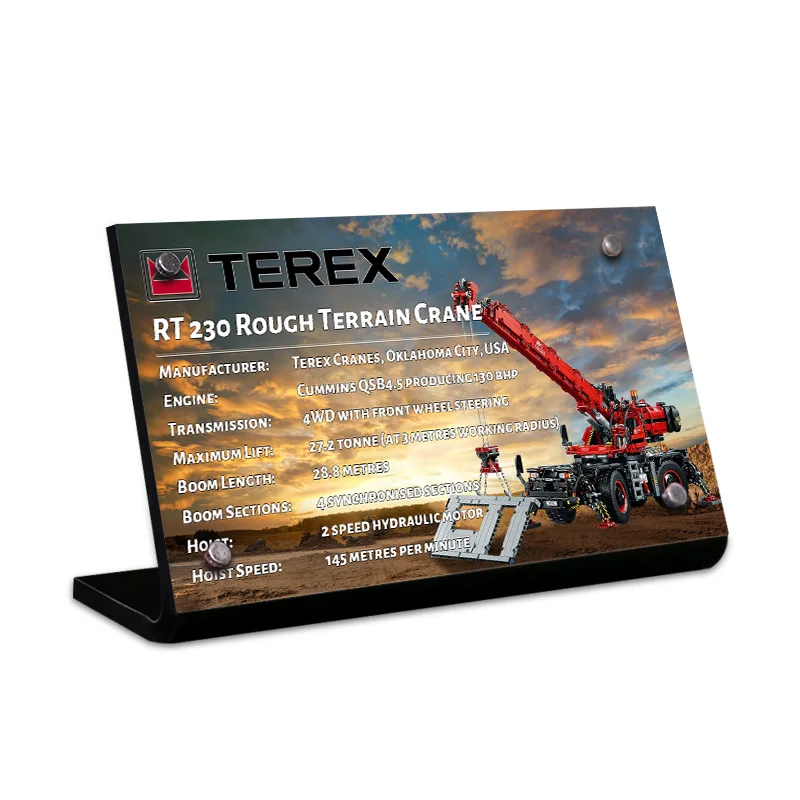 

Creative Acrylic Display Stand Brand for 42082 RT 320 rough terrain crane Building Blocks Decor Home Bricks Gift children Toys