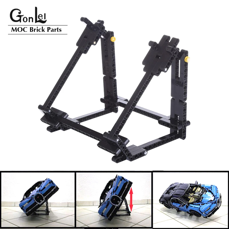 MOC Adjustable Side Vertical Stand for 42083 Bugatti Building Blocks Bricks Model Display Stand High-Tech Parts DIY Toys