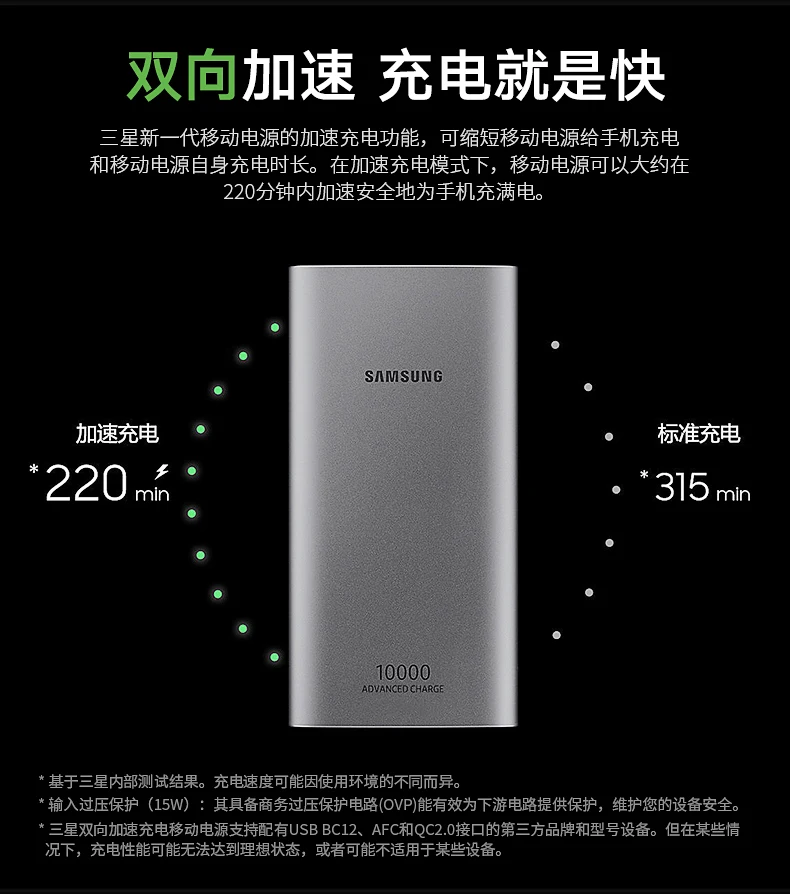 Samsung внешний аккумулятор 10000 мАч портативное зарядное устройство для samsung Мобильный Внешний аккумулятор внешний аккумулятор 10000 мАч повербанк телефон