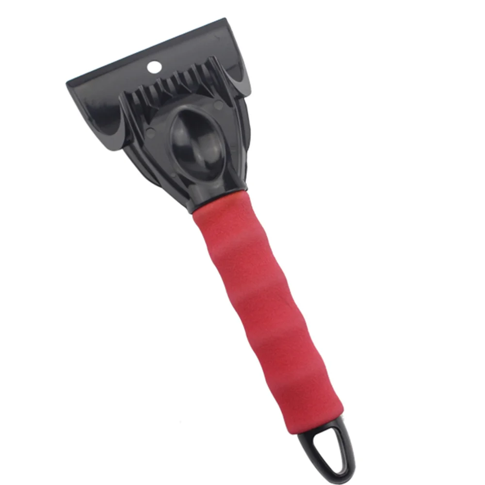 

2Pcs Multifunctional Snow Shovel Car Snow Scraper Ice Cleaner Snow Cleaner For Windshield(Black and Red)