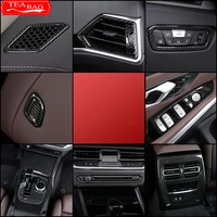 for bmw 3 series g20 2020 2021 car armrest rear seat air outlet frame console panel cover sticker interior accessories for lhd