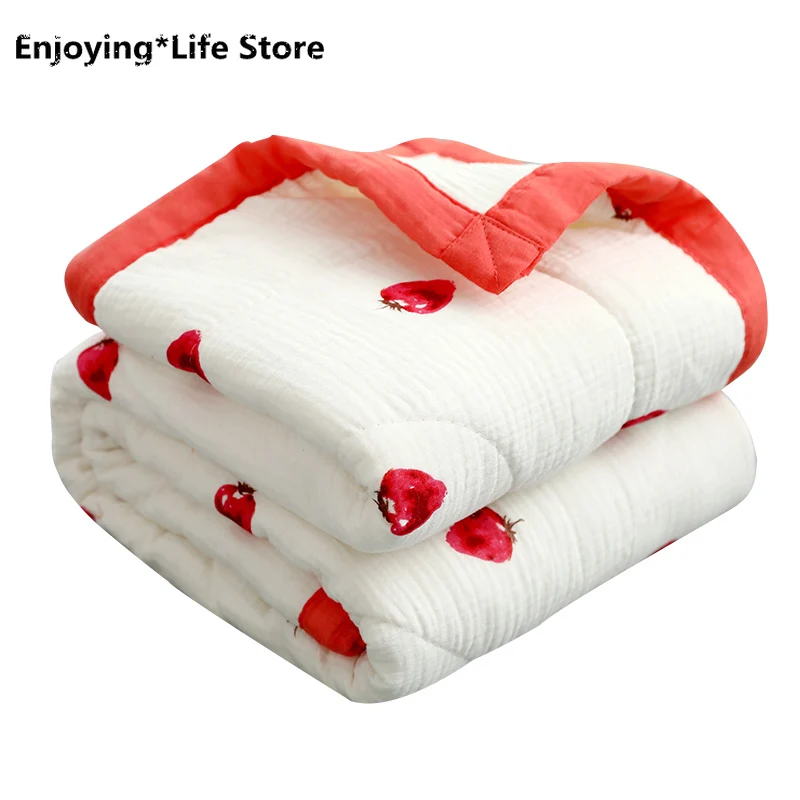 

New Pure Cotton Thickened Children's Blanket Summer Bedroom Towel Quilt Blanket Blanket Siesta To Keep Warm