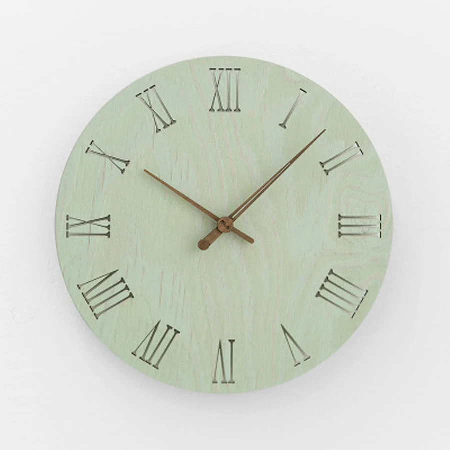 Настенные часы в скандинавском стиле простые деревянные приборы пасторальном
